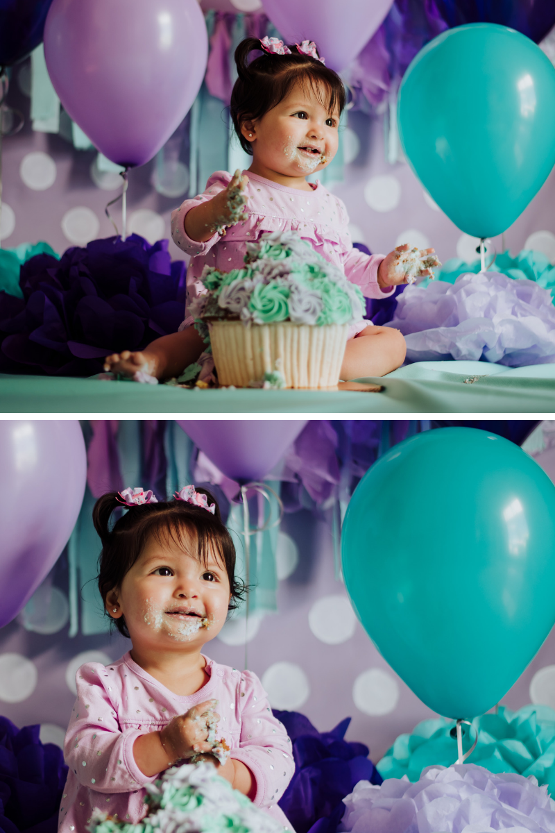 smash cake niña, bebe, primer cumpleaños, 