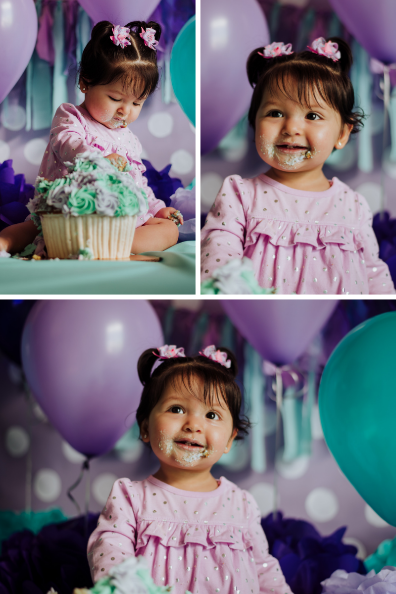 smash cake niña, bebe, primer cumpleaños, 