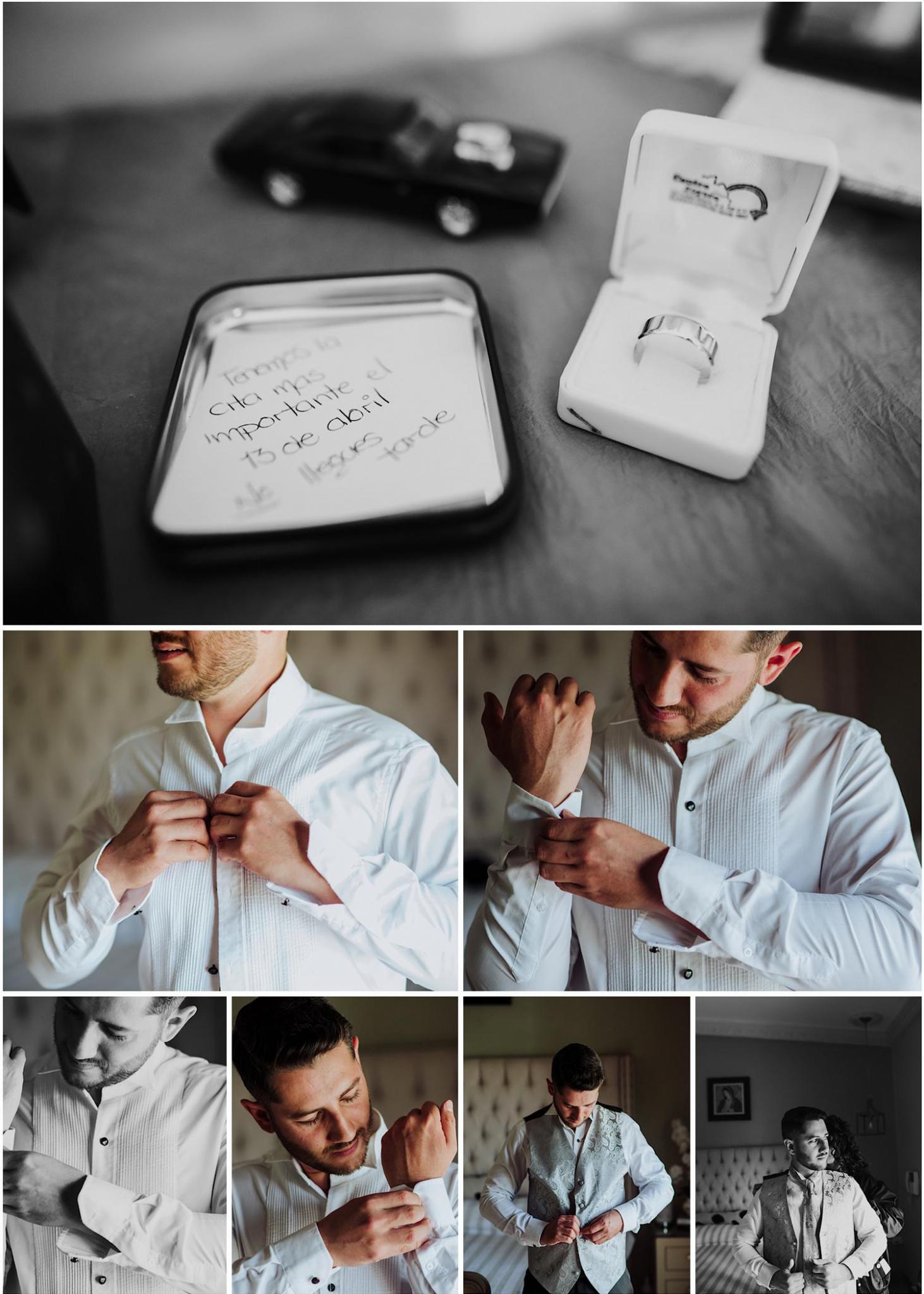 preparacion del novio, dia de boda, accesorios novios, boda en chichuahua, mac y liz