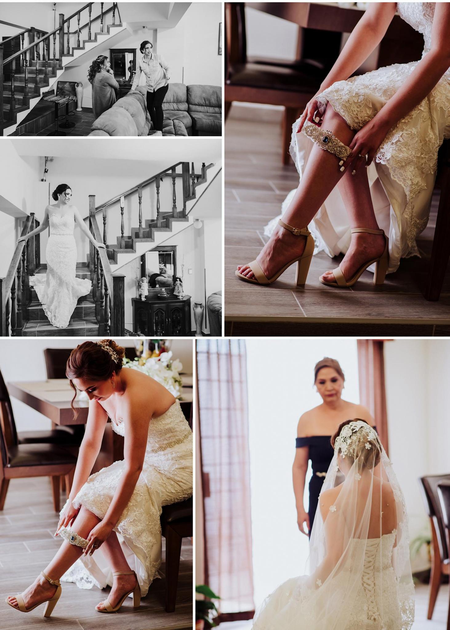 novia, preparacion de la novia, getting ready, zapatos de novia, liga, vestido de novia
