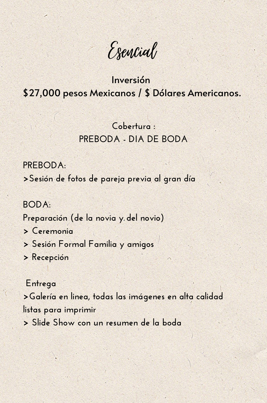 Precios de Paquetes de Fotografia y video de Boda en Mexico