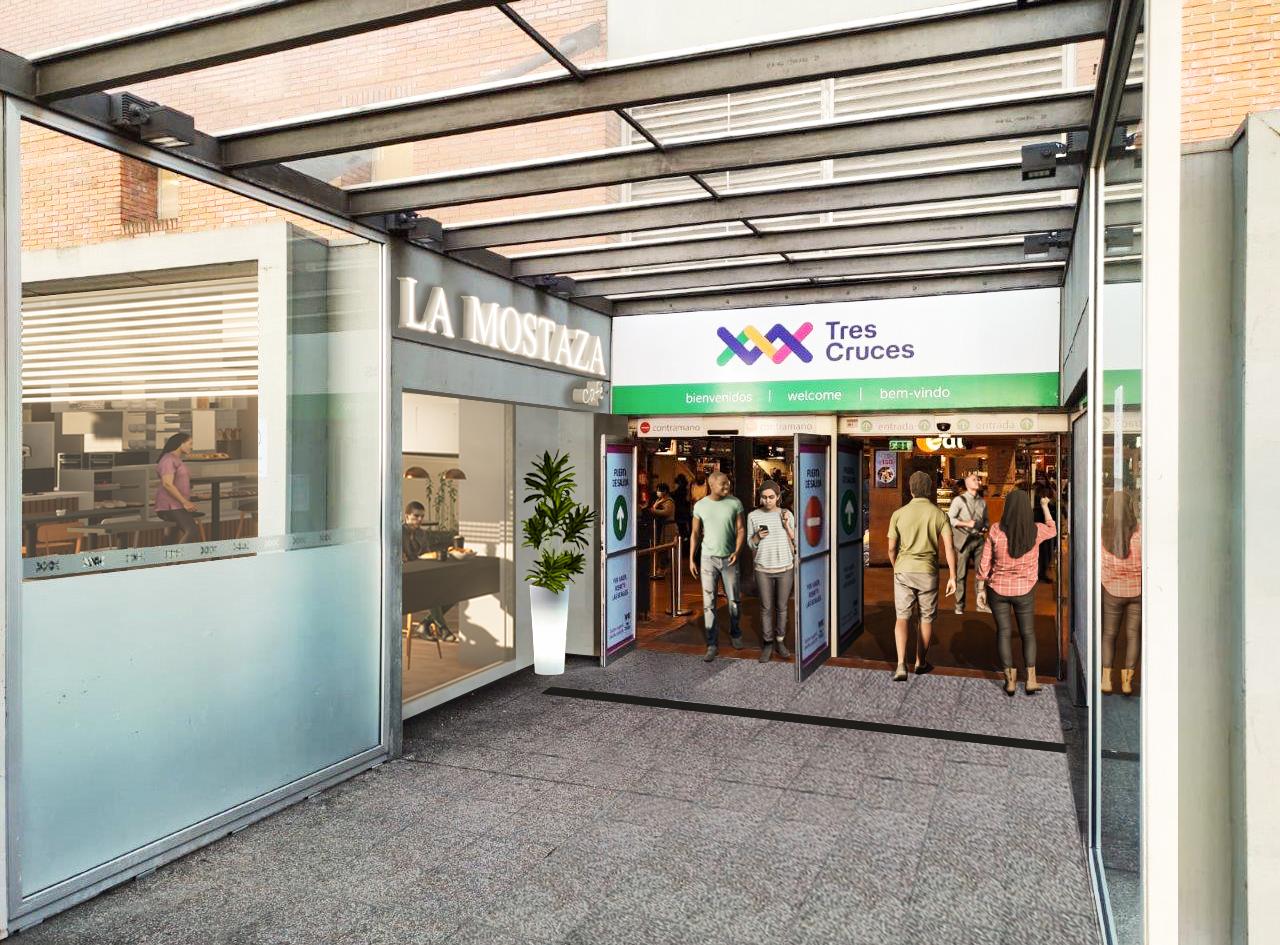 Fachada acceso a shopping