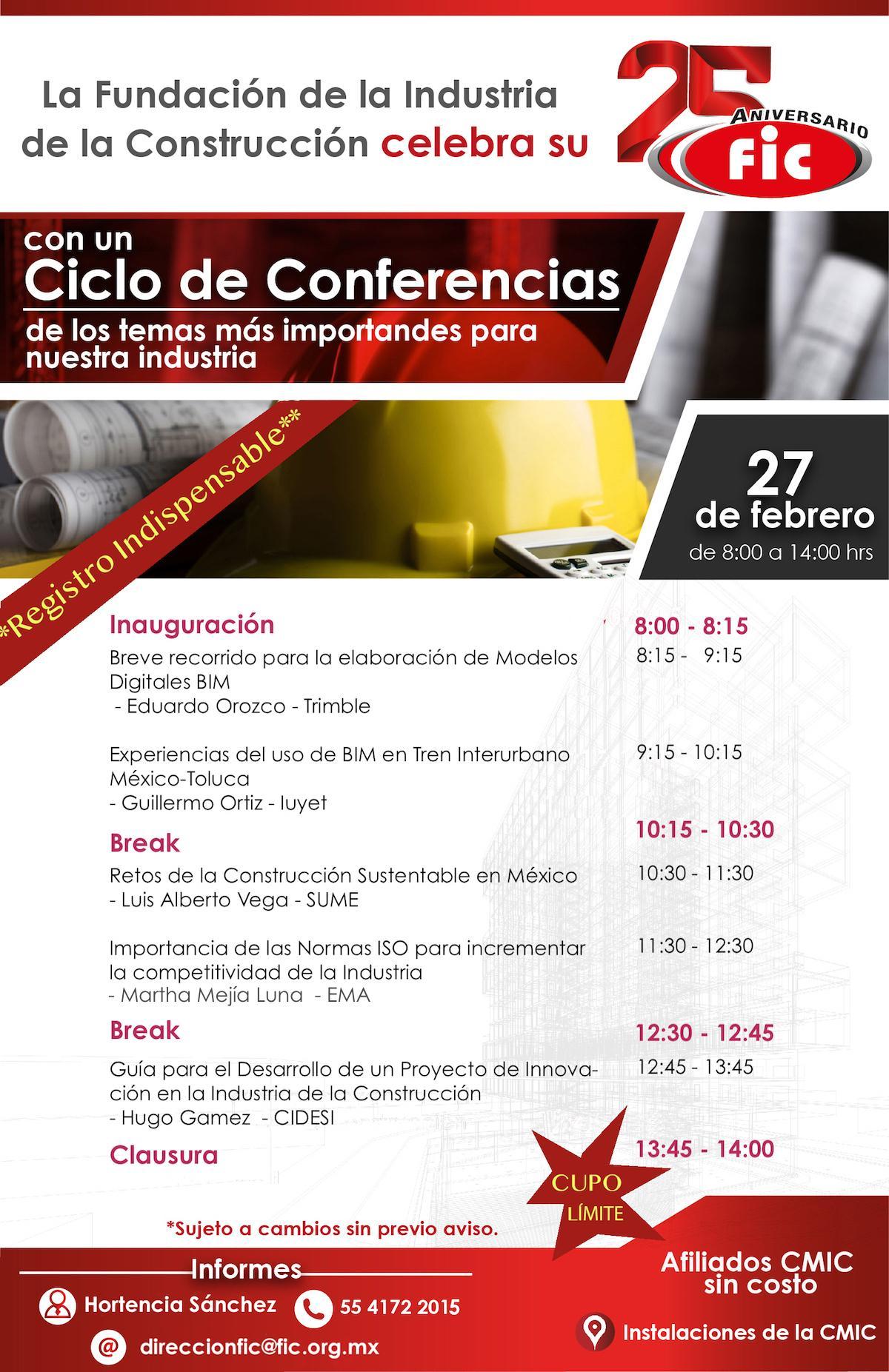 flyer conferencias 25 aniversario