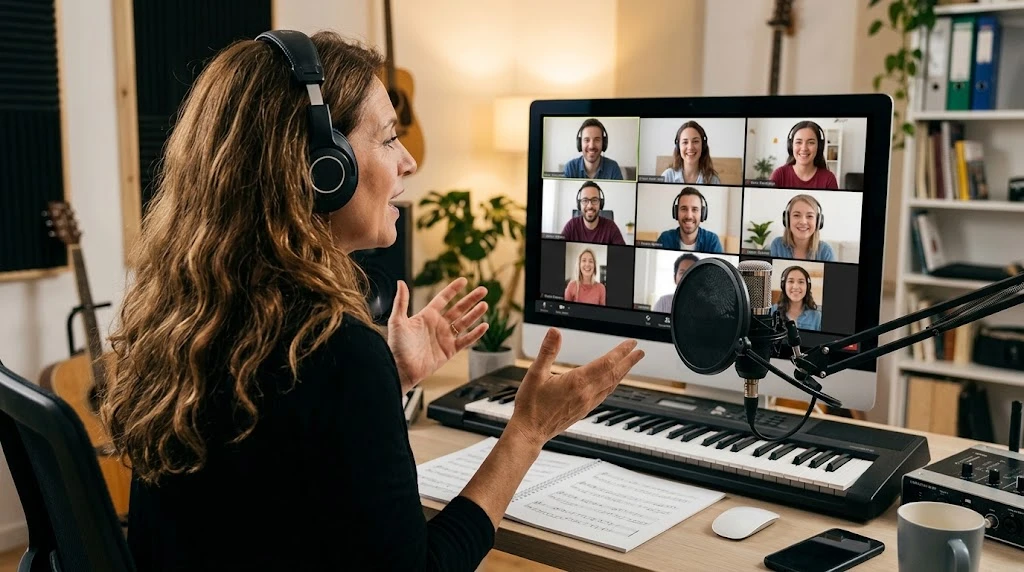 Auriculares inalámbricos sobre fondo claro