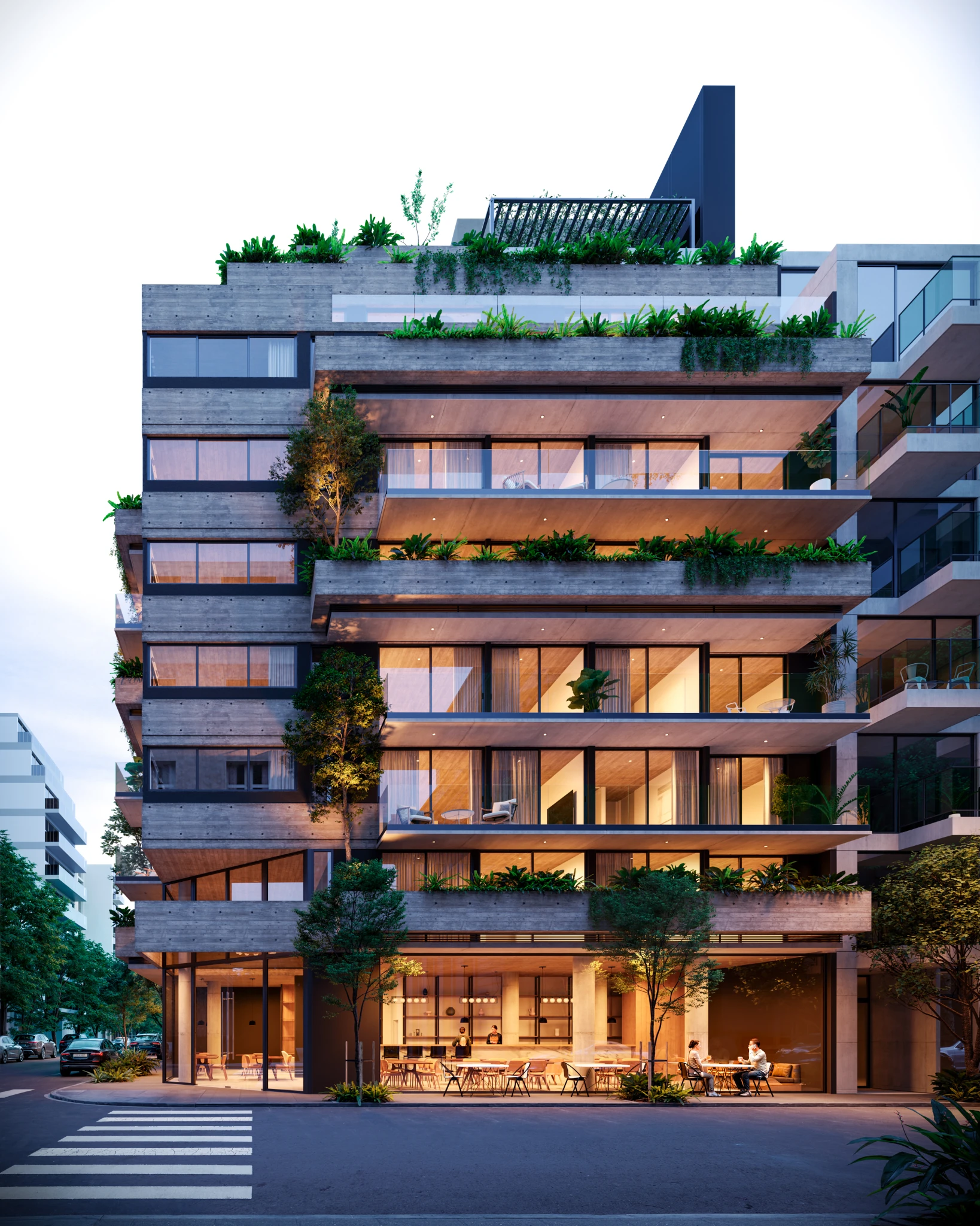 Fachada con locas comercial Edificio Soler