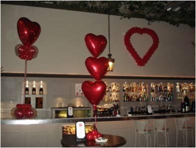 Bouquet de globos de corazones metálicos 1.80m