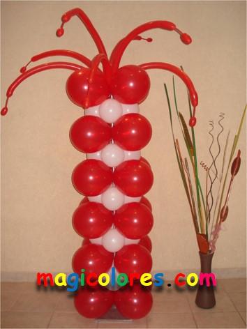 Columna 1.60m con globos de tubitos