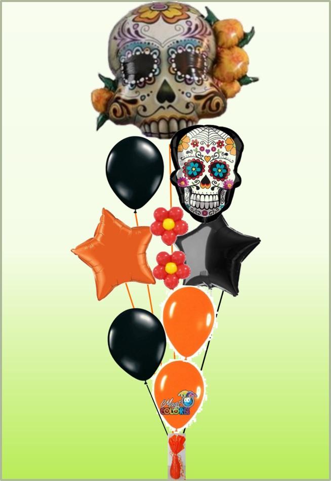 Globos con Helio Día de Muertos