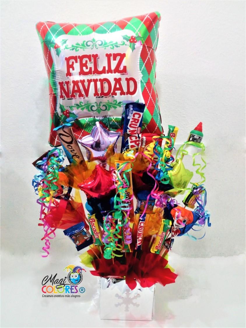 Arreglo de globos con helio y oso de peluche