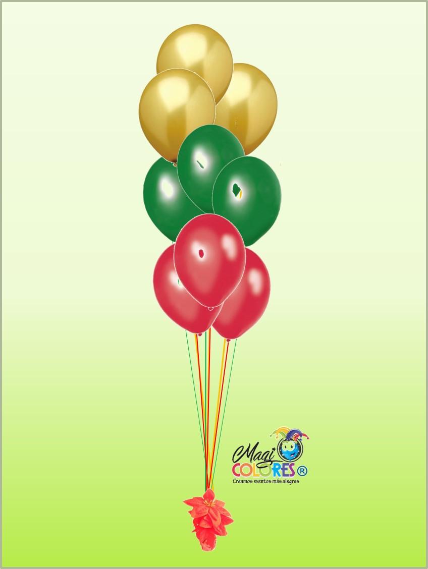 Decoración navideña con globos