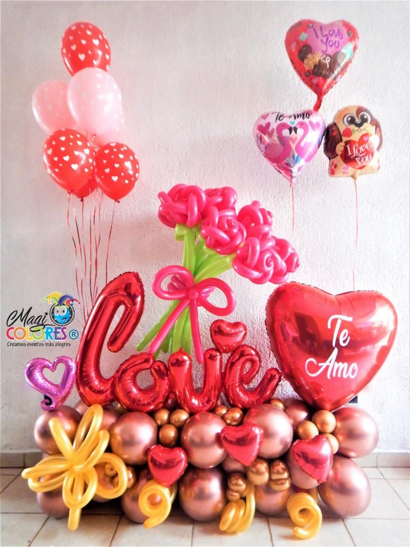 Arreglos Gigantes con Globos Amor y Amistad