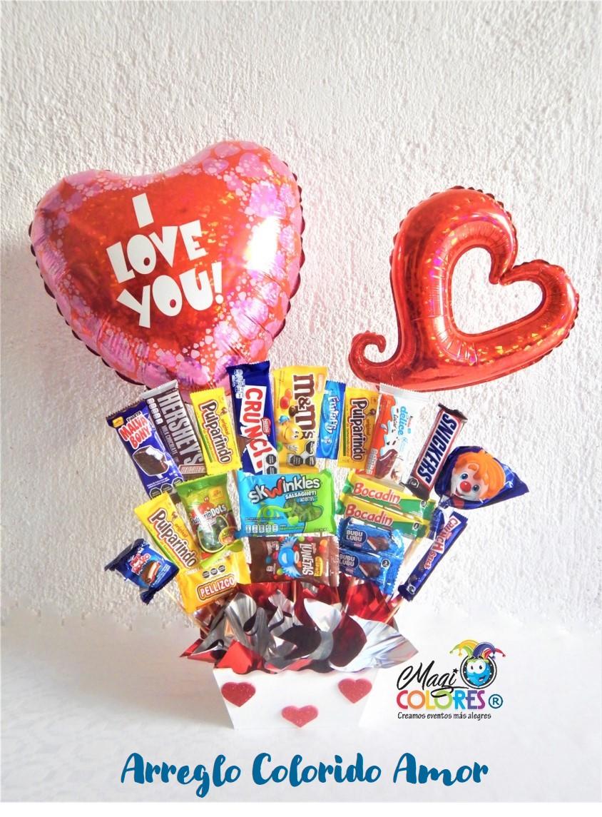 Arreglos con Dulces San Valentín