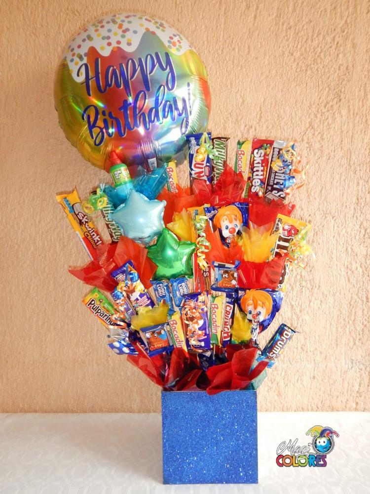 Arreglo de cumpleaños con chocolates
