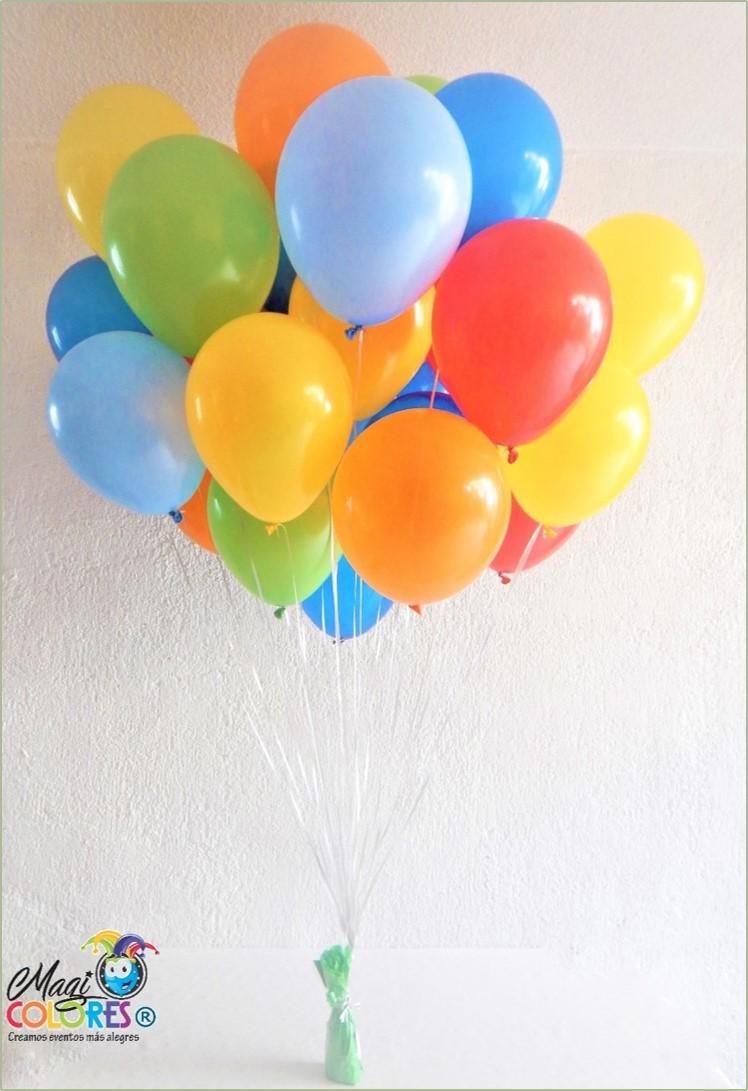 Ramillete de globos con helio