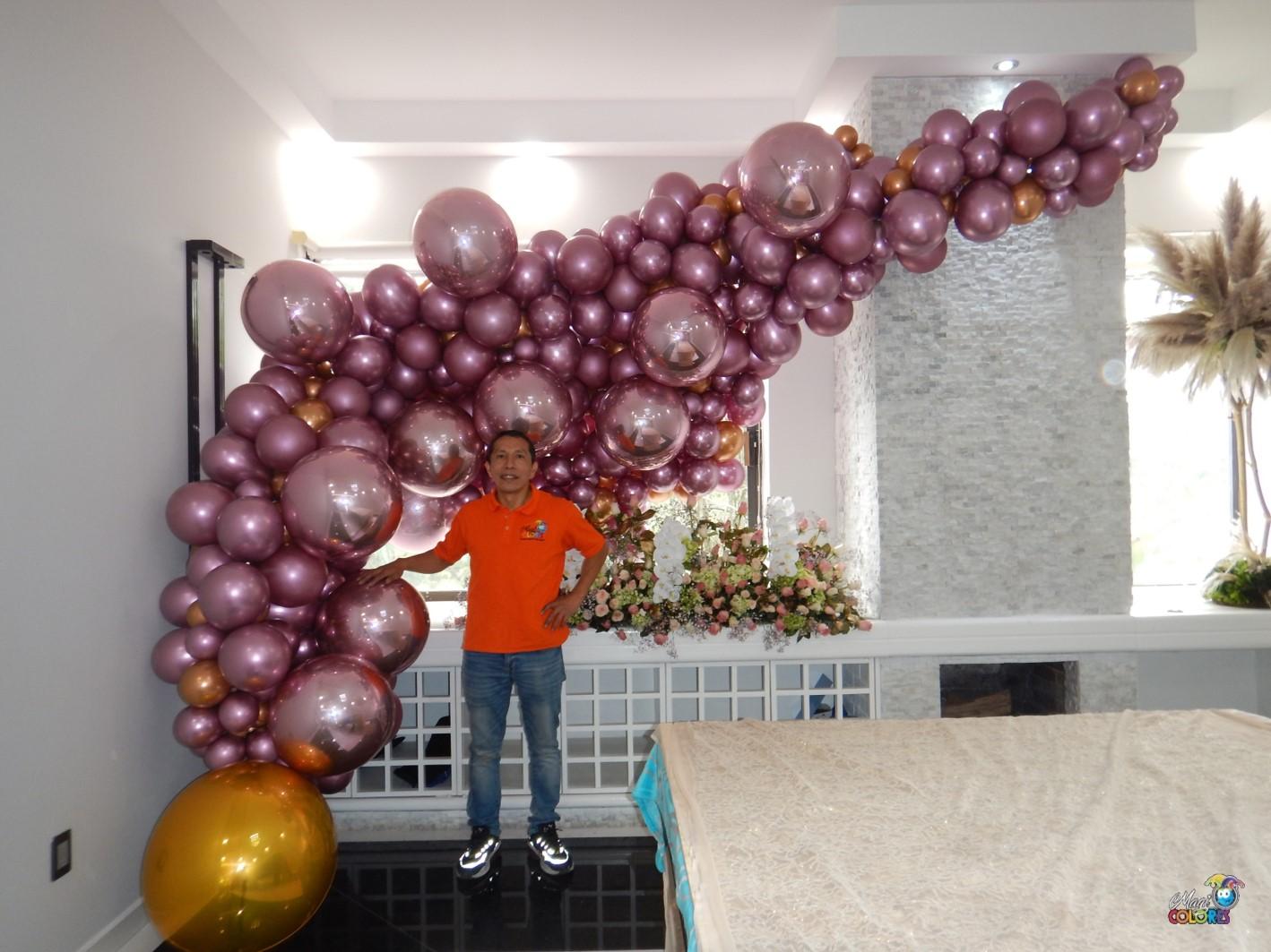 Decoración con Globos Chrome