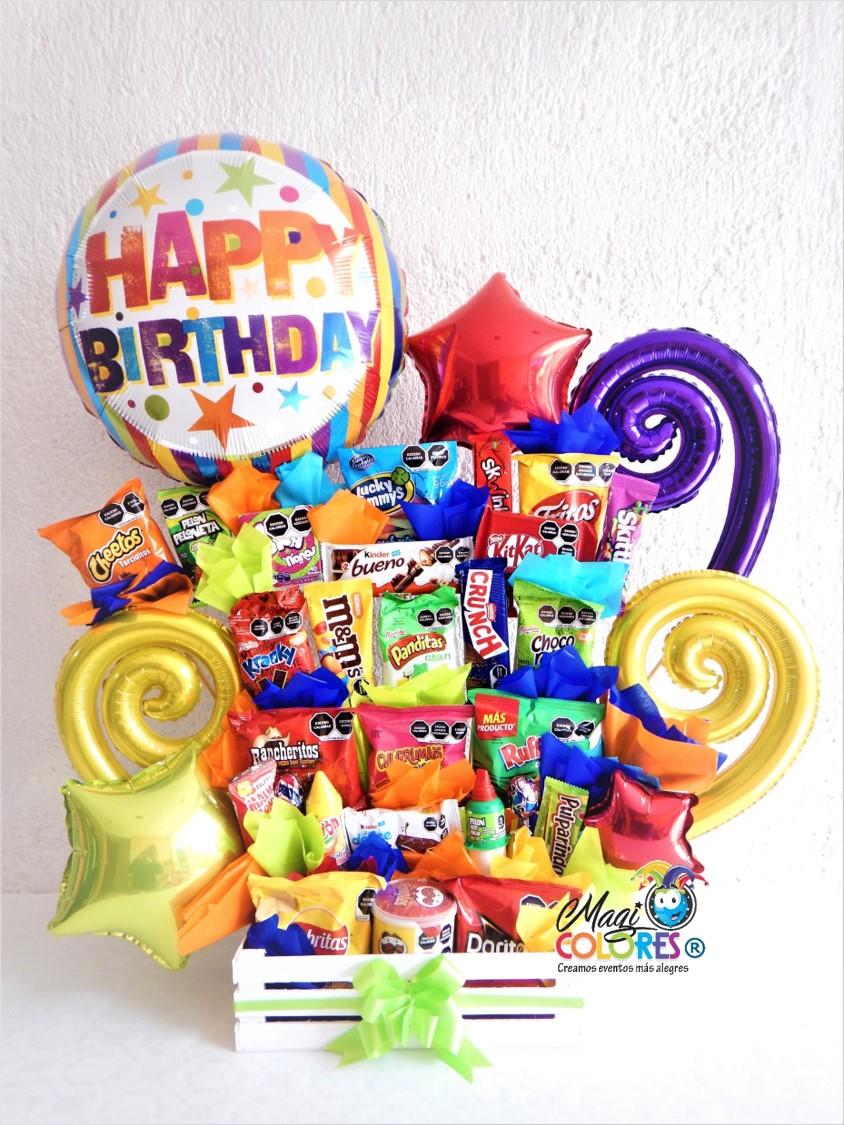 Arreglo de Dulces y Globos