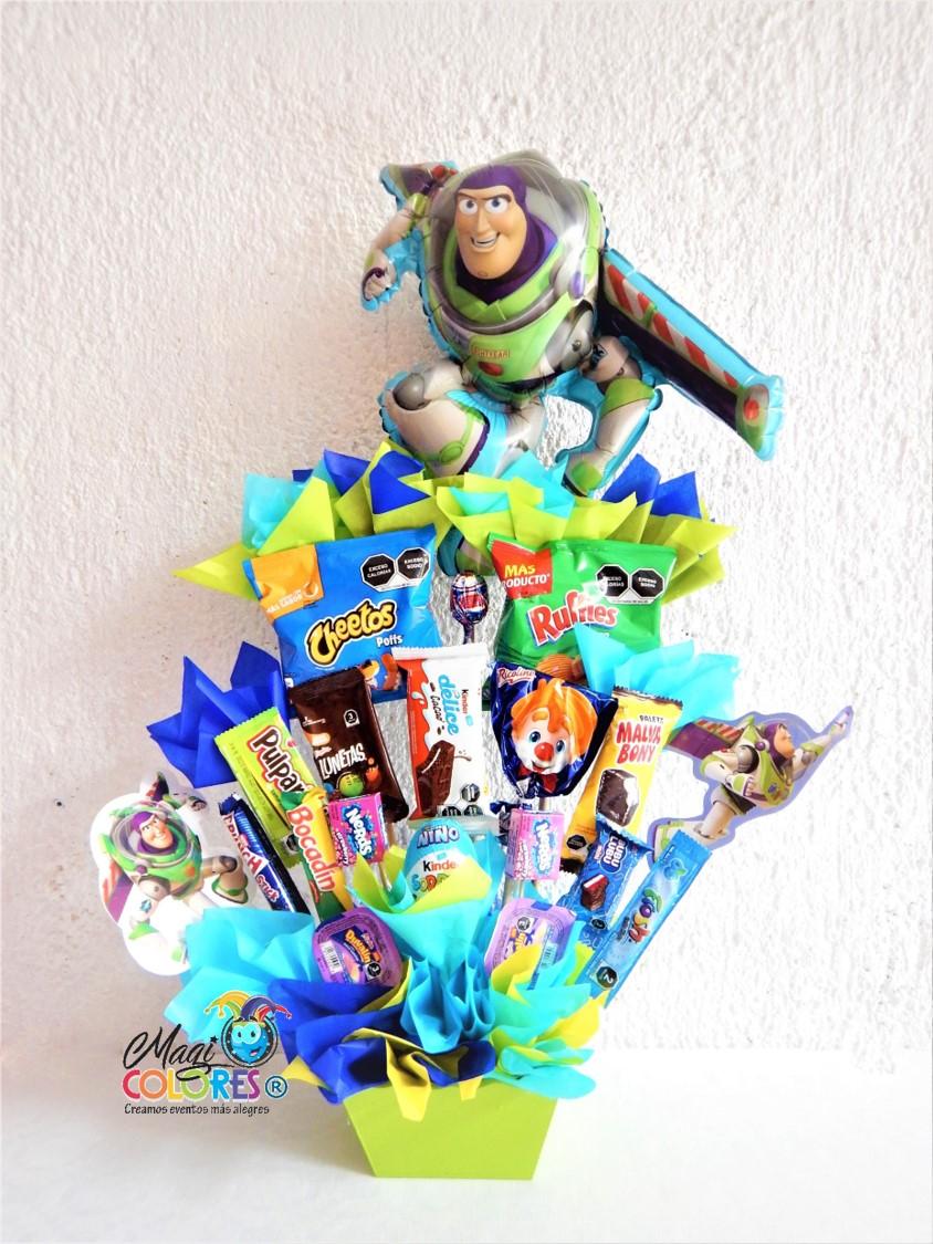 Arreglo de Dulces y Globos Día del Niño