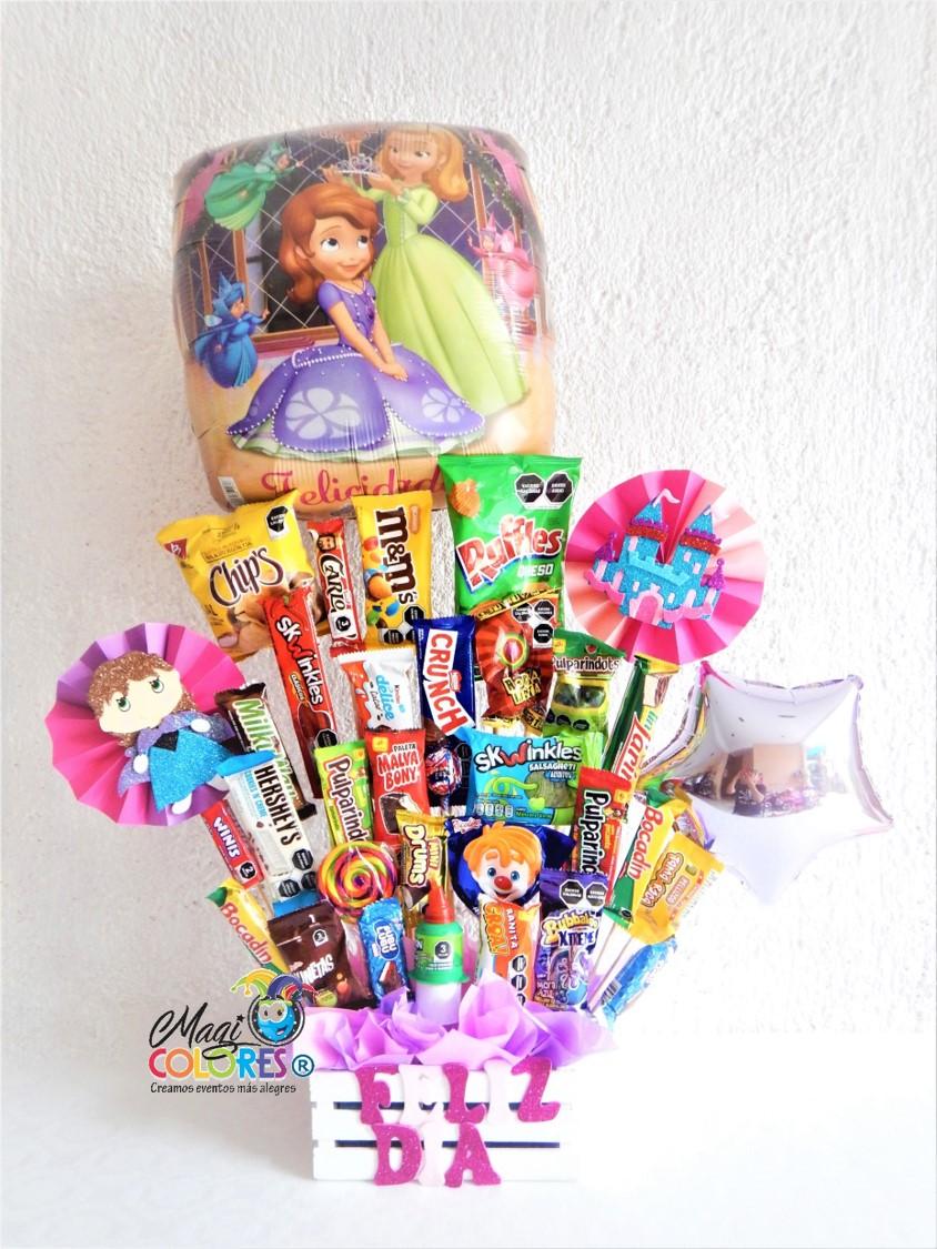 Arreglo de Dulces y Globos Día del Niño