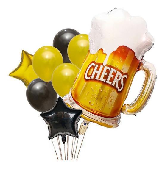 Globos metálicos de cerveza