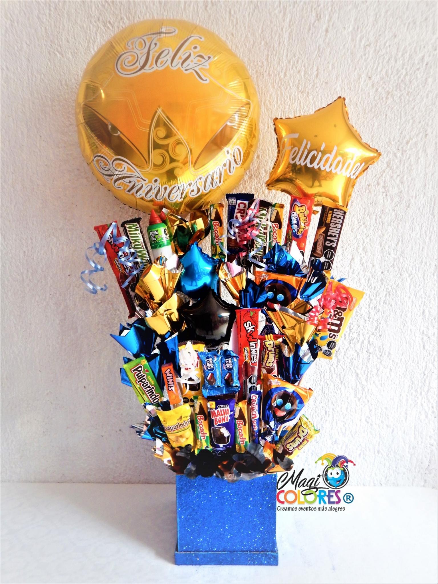 Arreglos con dulces Aniversario