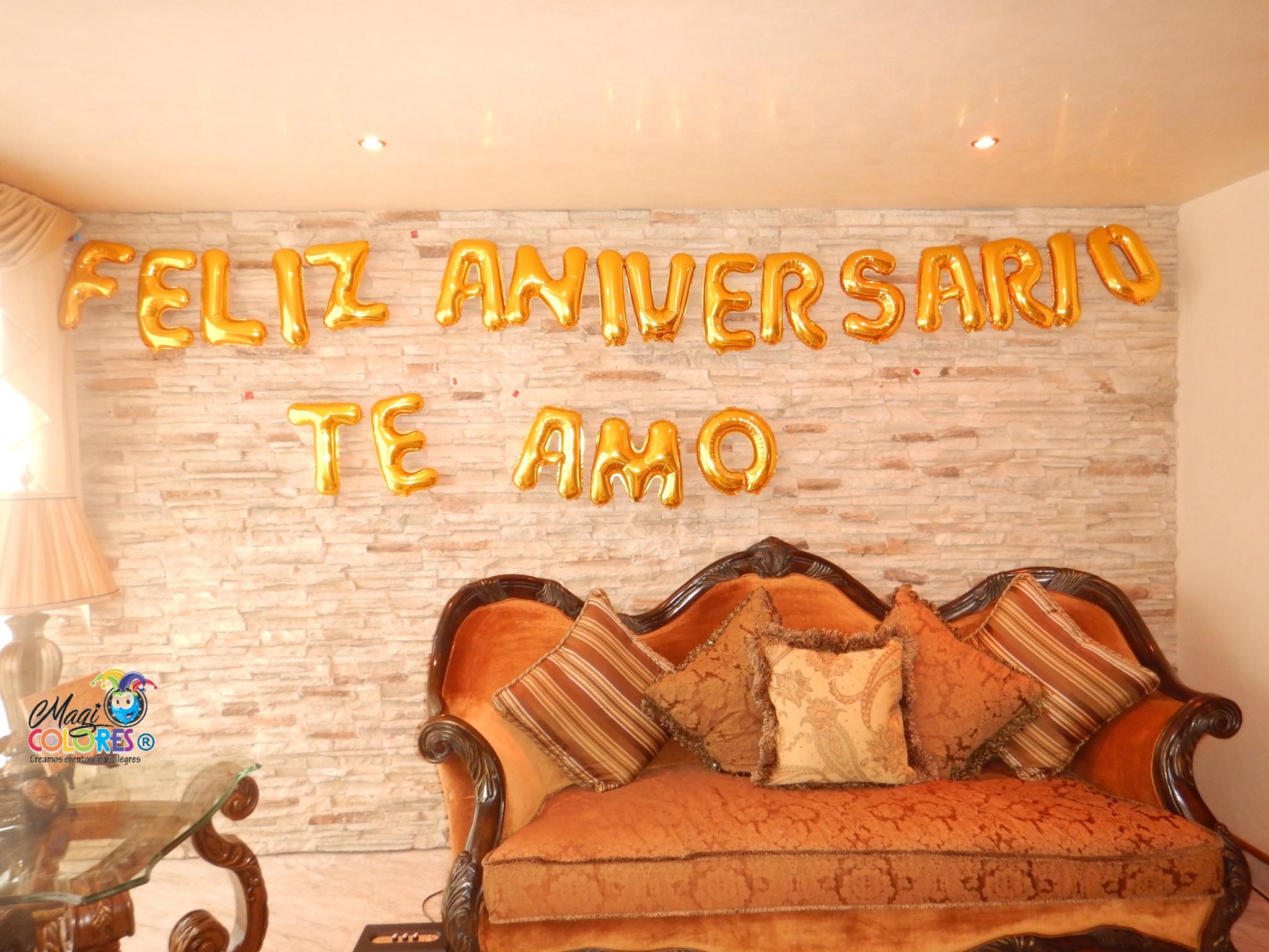 Letras de globos aniversario