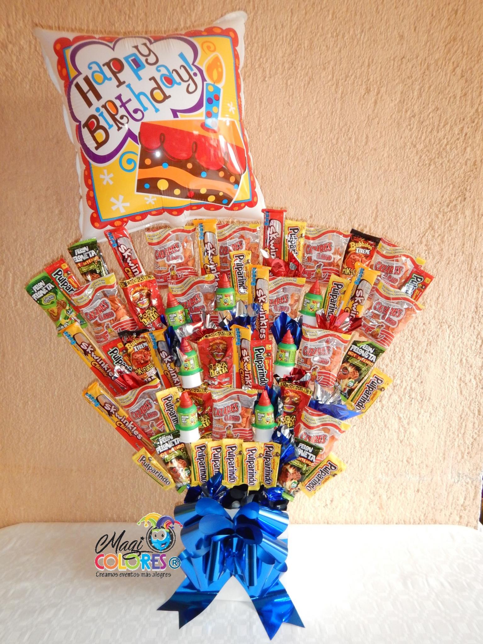 Arreglo de Dulces Picosos Cumpleaños