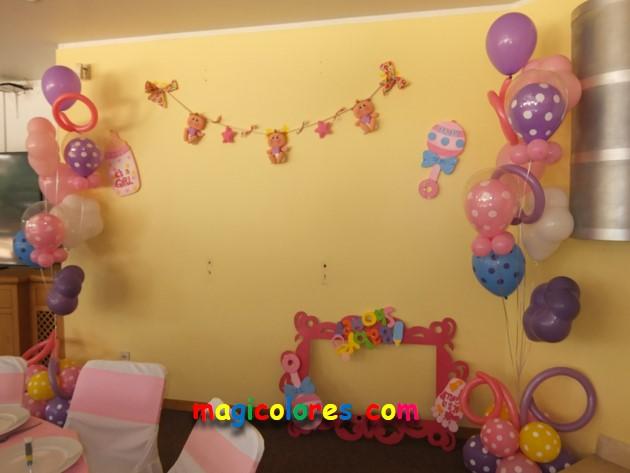 Globos con helio para baby shower