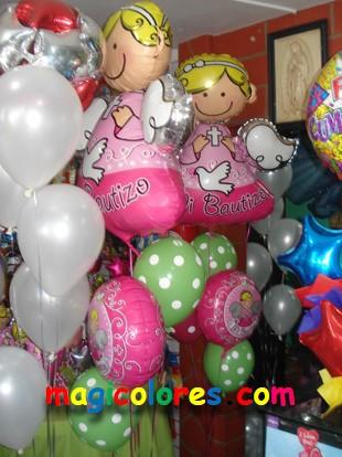 Globos metálicos para bautizo