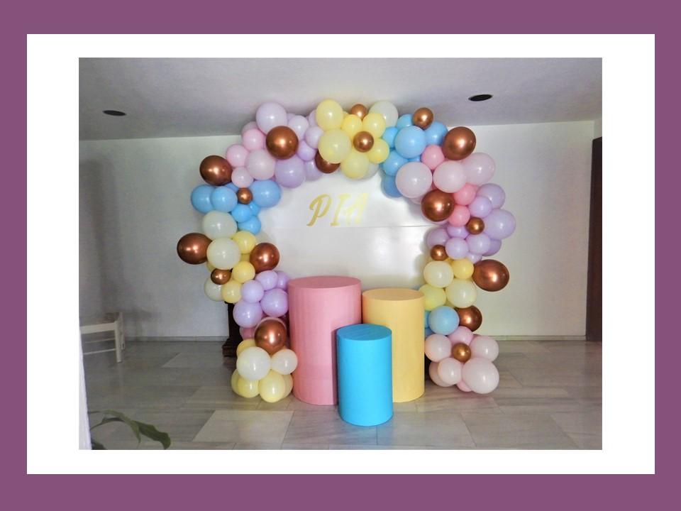 Bakdrop redondo con globos