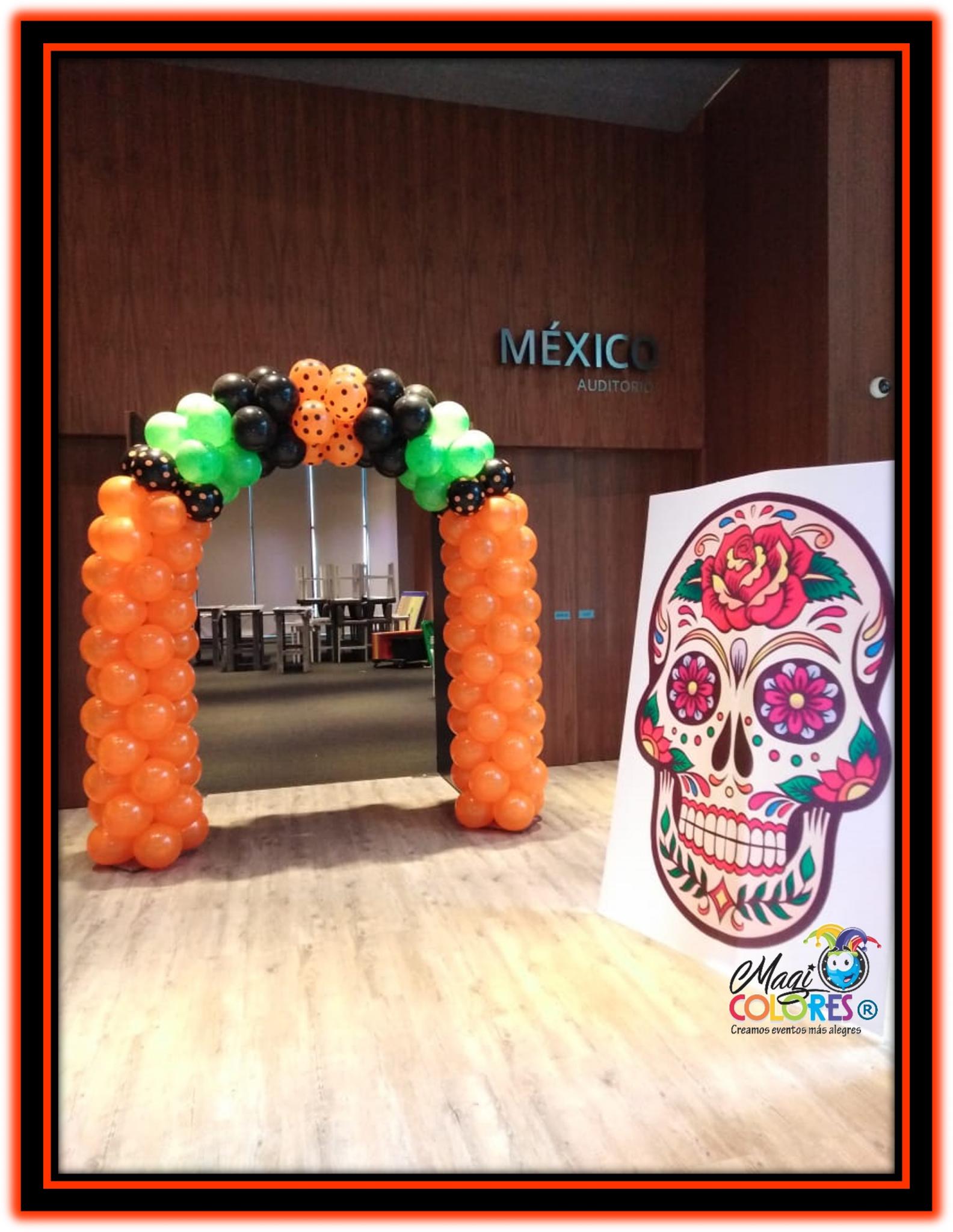 Arco con Globos Día de Muertos