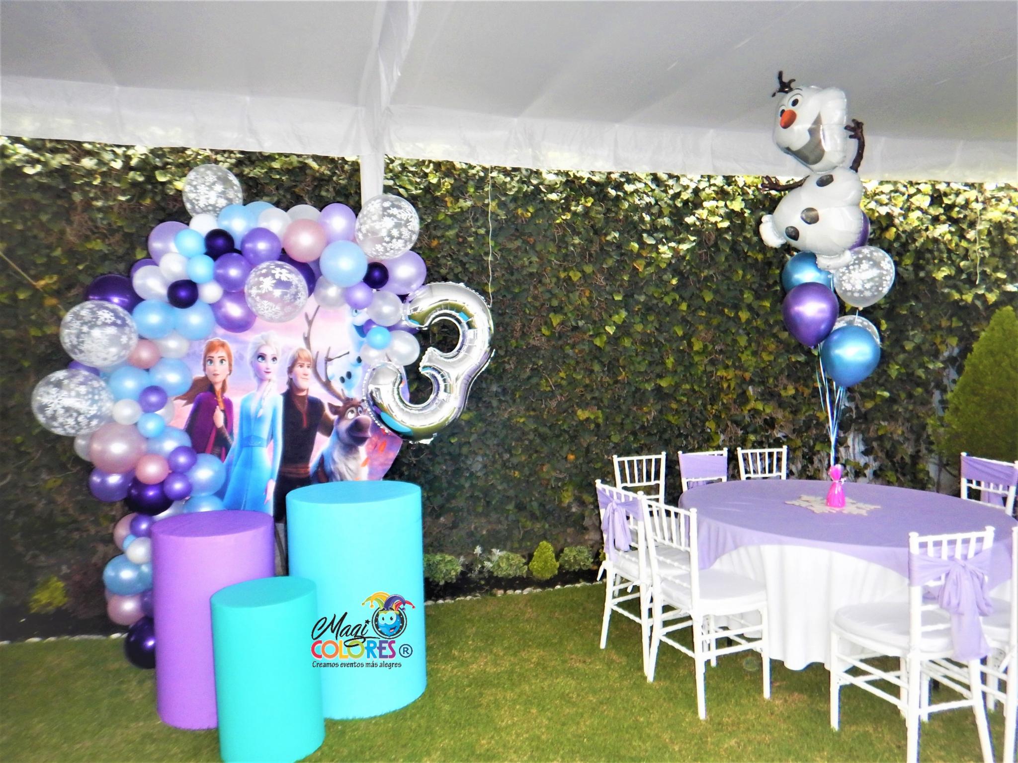 Backdrop redondo con Globos