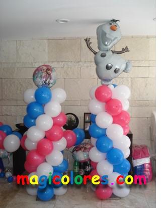 Decoración con Globos Frozen