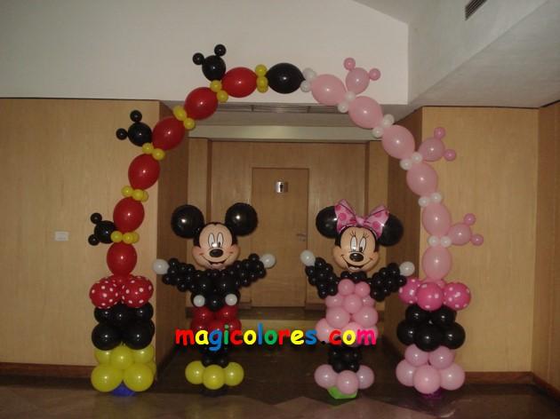 Decoración temática Mickey Mouse con Globos