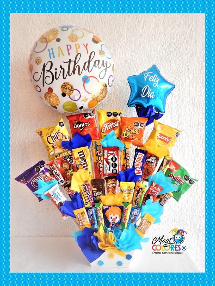 Arreglo de Dulces y Botanas