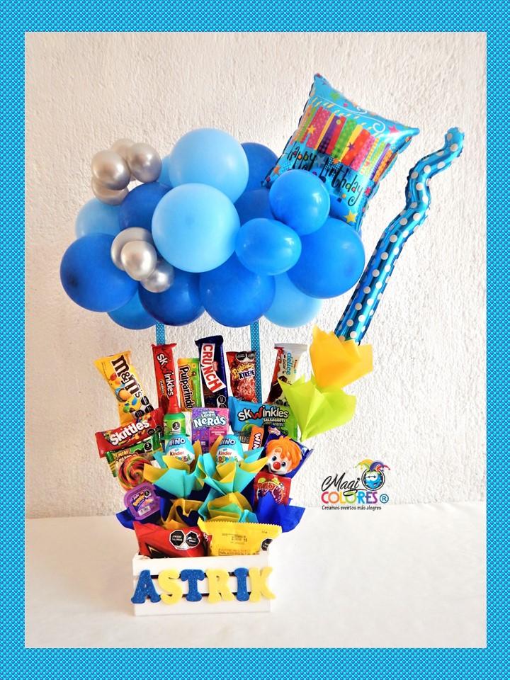 Arreglo de Dulces y Globosumpleaños