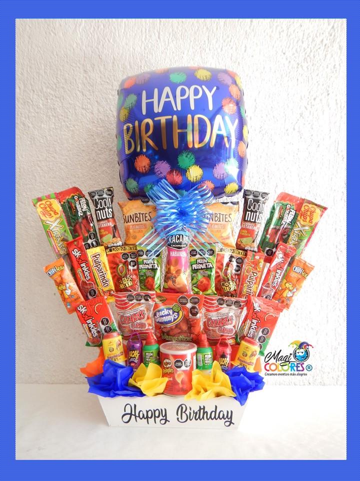 Arreglo de Dulces y Globos