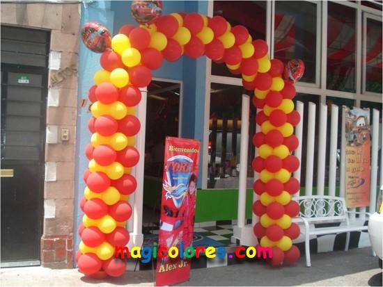 Decoración Temática Cars con globos