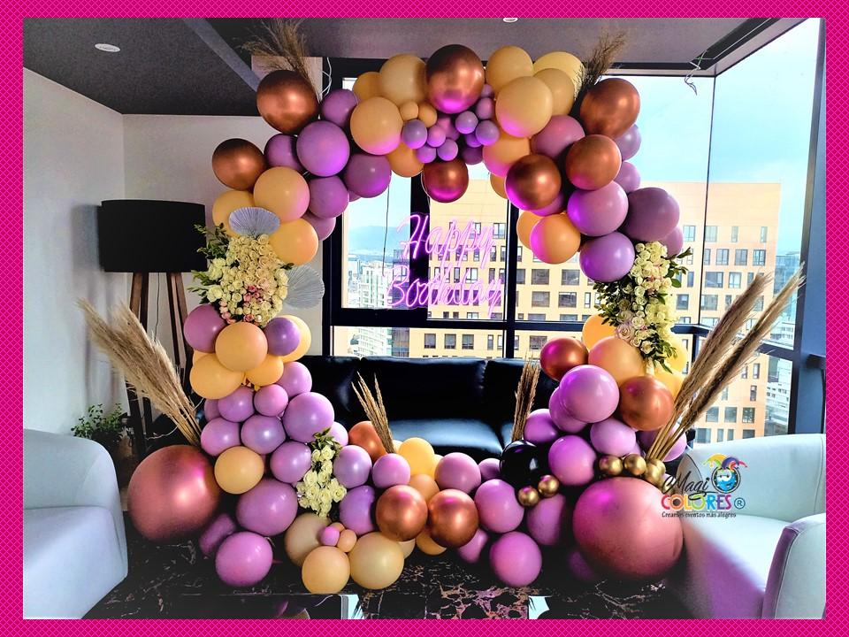 Backdrop circular con globos