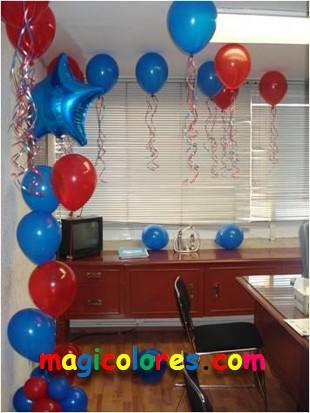 Globos con helio para el techo