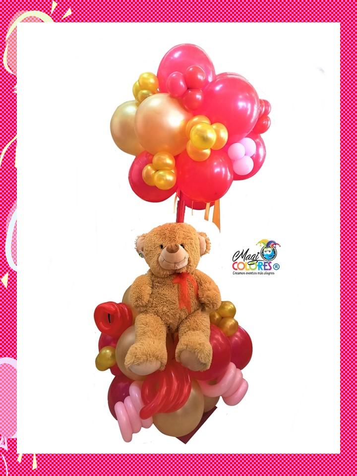 Arreglo con Globos y Peluche