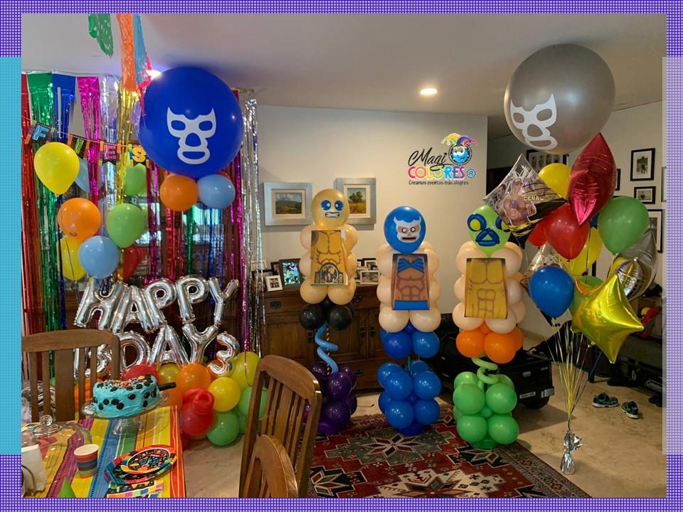 Decoraciones con Globos Luchadoress