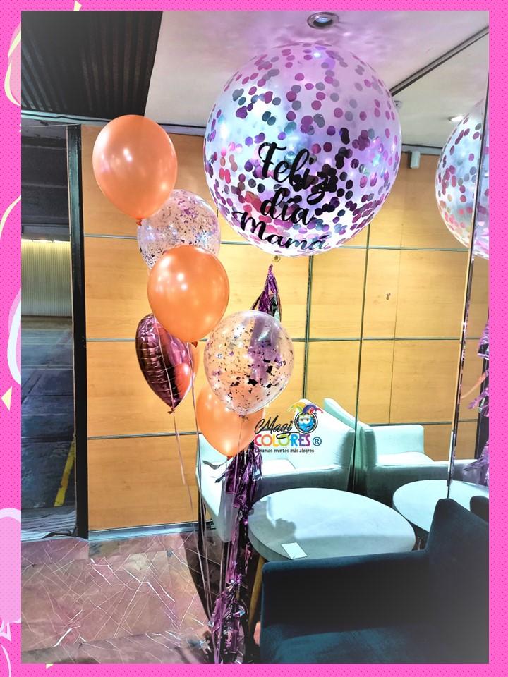 Globos con helio para mamá