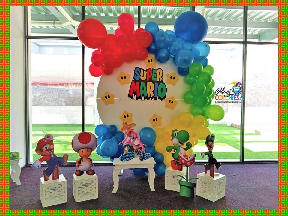 Backdrop con Globos Mario Bros