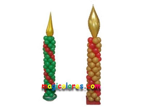 Velas navideñas con globos