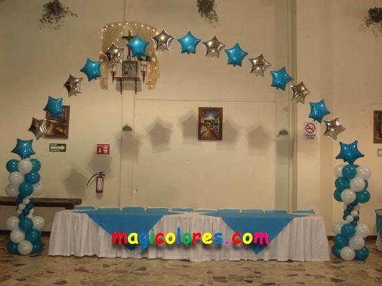 Arco de globos con helio para XV Años