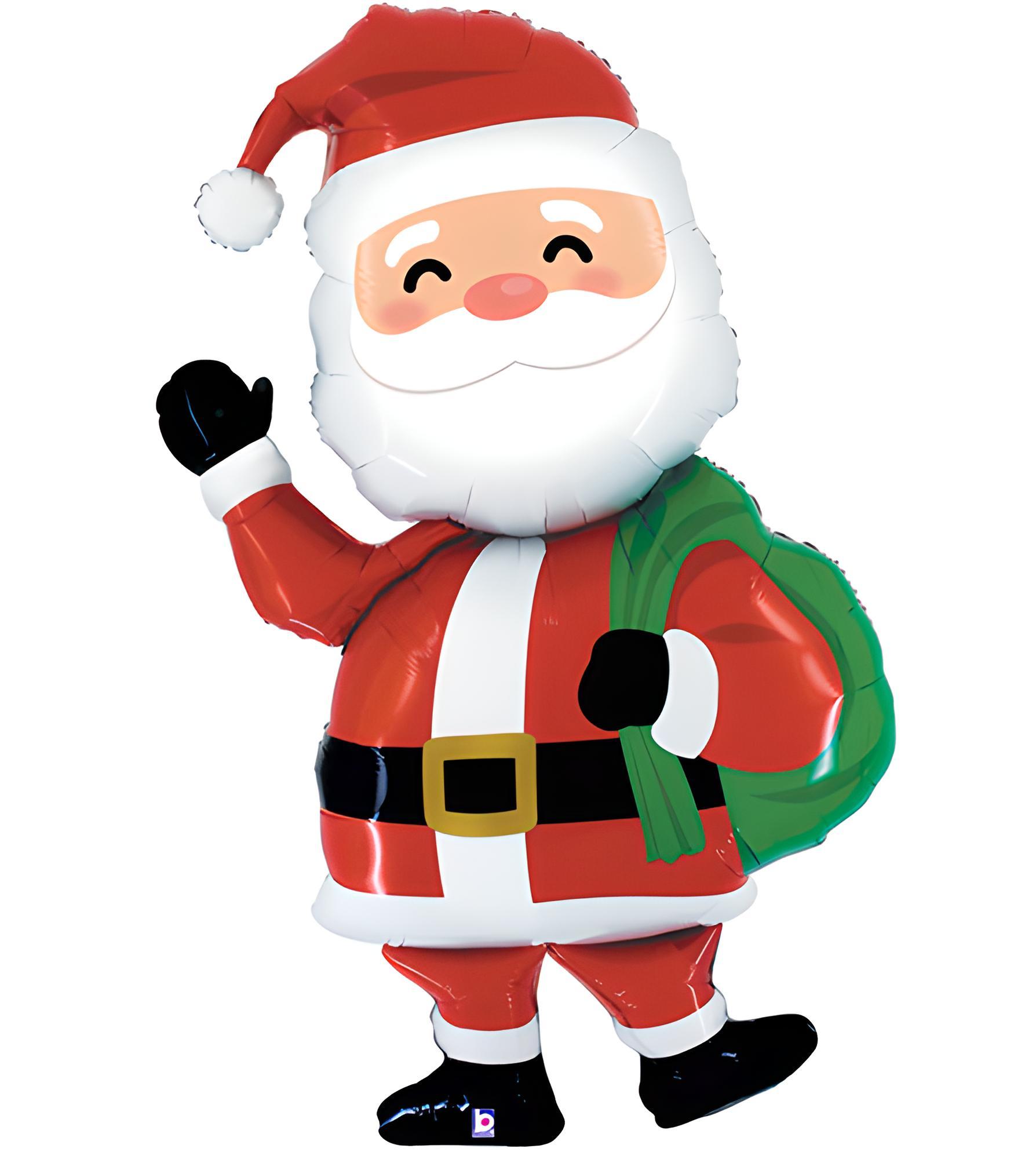 Globo Metalico de Navidad Santa Claus