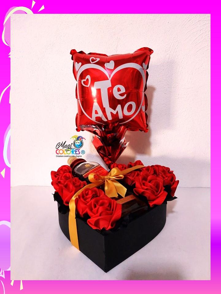 Arreglos con Vinos San Valentín