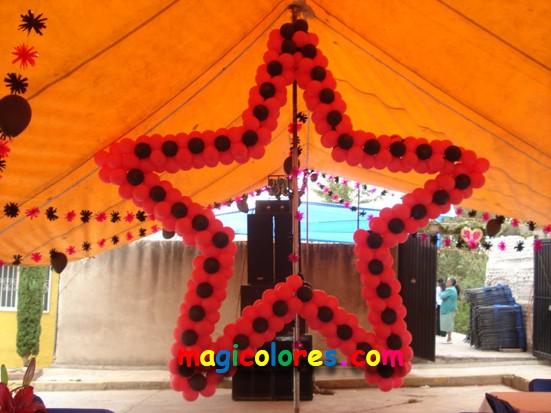 Estrella con globos