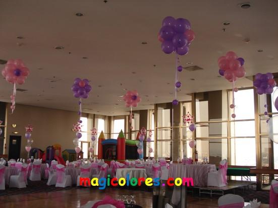 Flores de globos para XV Años