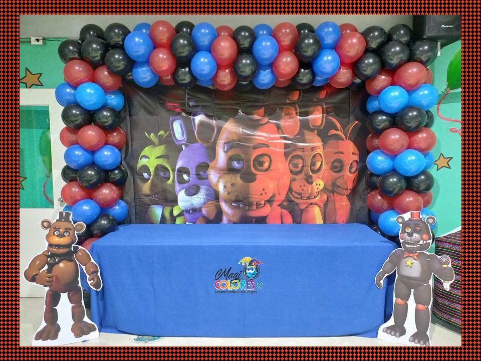 Decoración con Globos Five Night At Fredys